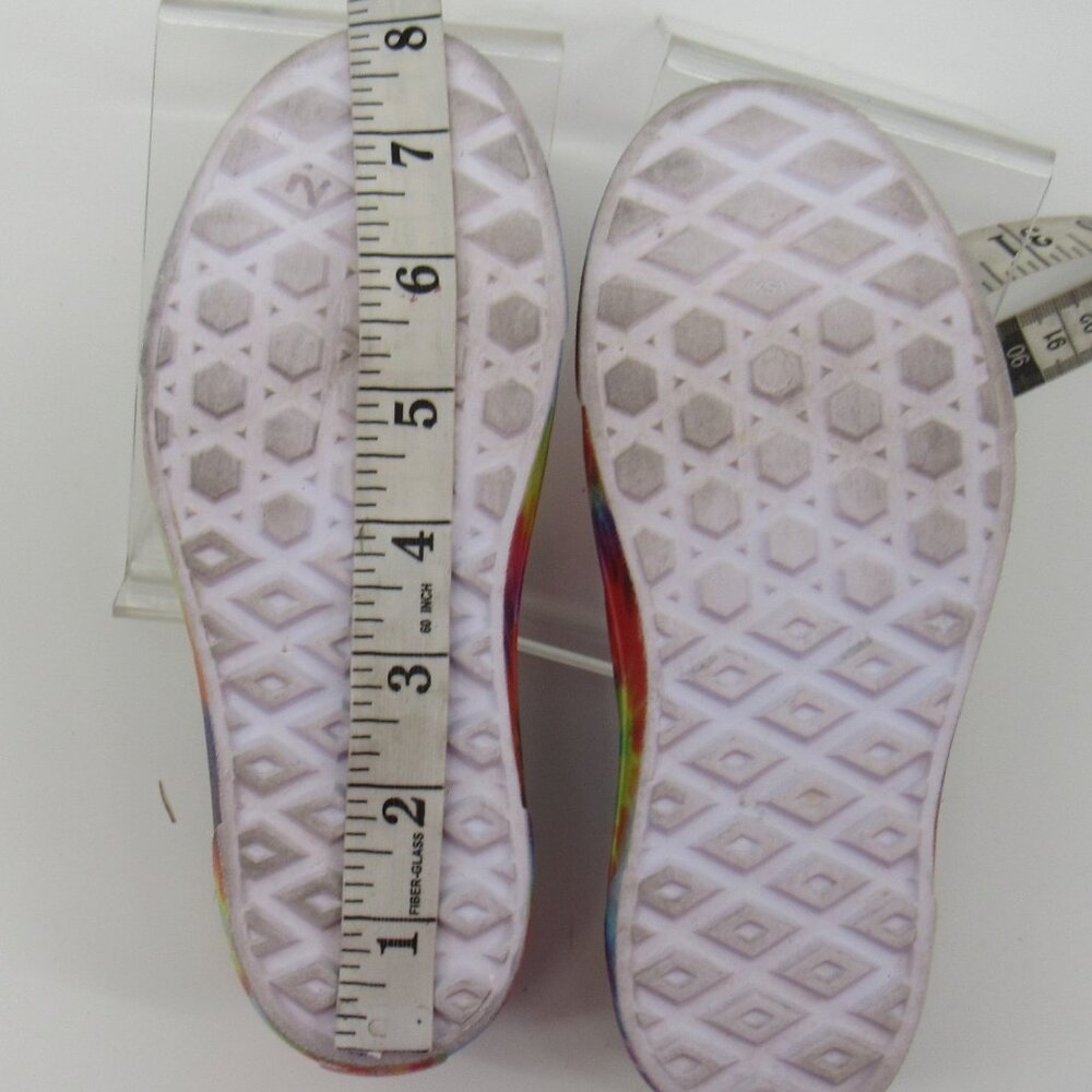 Vans Off The Wall Tie-Dye Colorful Rainbow Kids Slip-On Shoes Size 1 Unisex - Picture 9 of 10
